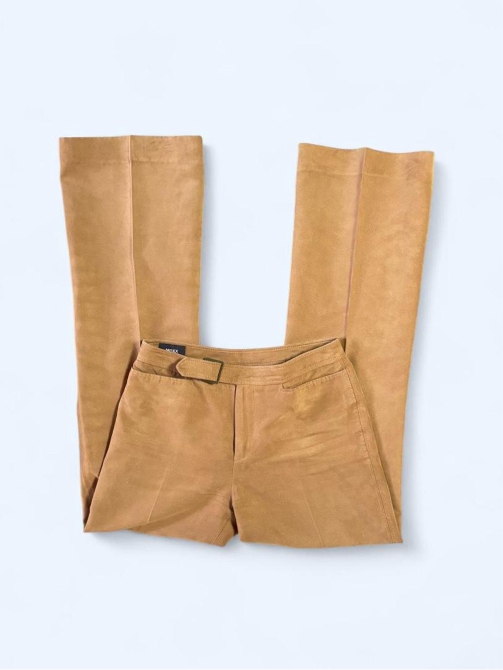 Mexx Suede Bootcut Pants in Tan